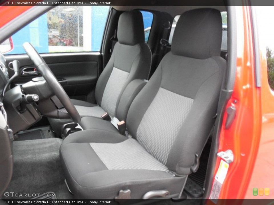 Ebony Interior Front Seat for the 2011 Chevrolet Colorado LT Extended Cab 4x4 #82148809