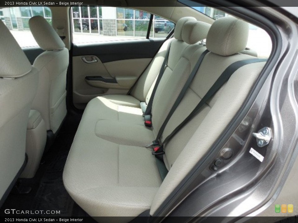 Beige Interior Rear Seat for the 2013 Honda Civic LX Sedan #82149213