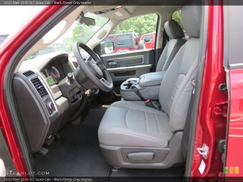 Black/Diesel Gray Interior Photo for the 2013 Ram 1500 SLT Quad Cab #82153006