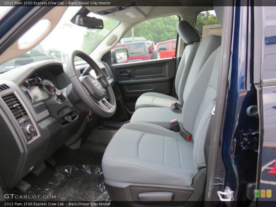 Black/Diesel Gray Interior Front Seat for the 2013 Ram 1500 Express Crew Cab #82156045