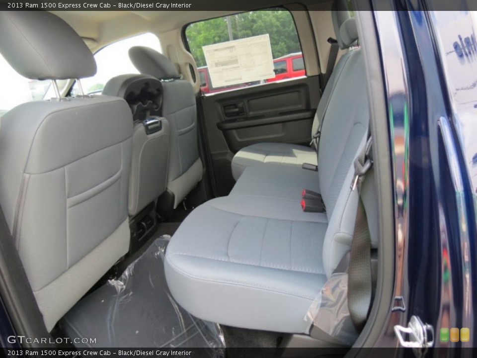 Black/Diesel Gray Interior Rear Seat for the 2013 Ram 1500 Express Crew Cab #82156059