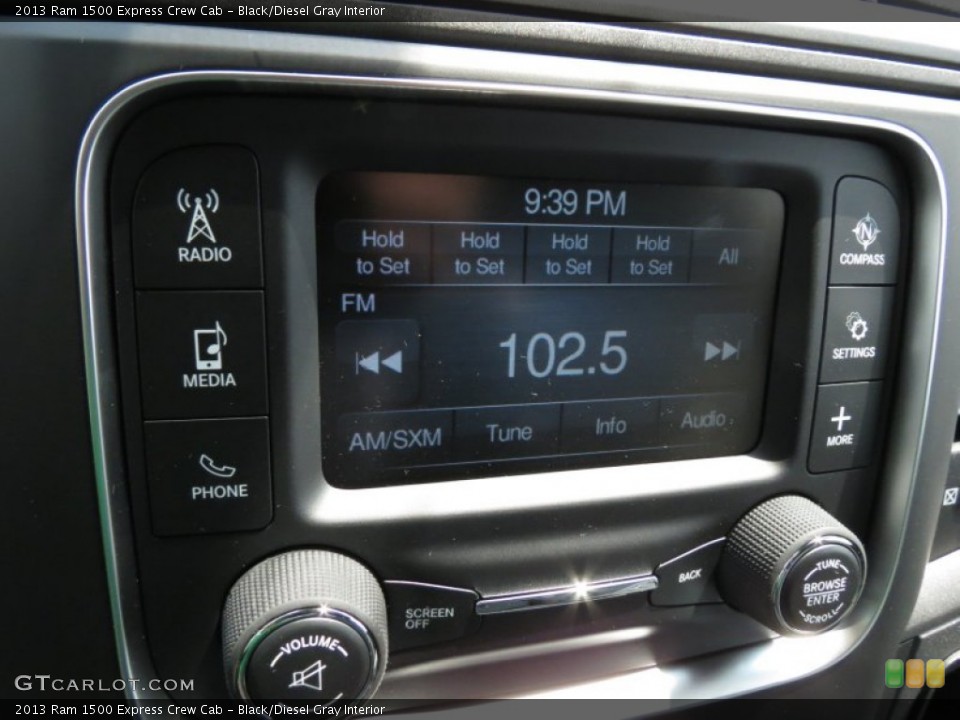 Black/Diesel Gray Interior Audio System for the 2013 Ram 1500 Express Crew Cab #82156099