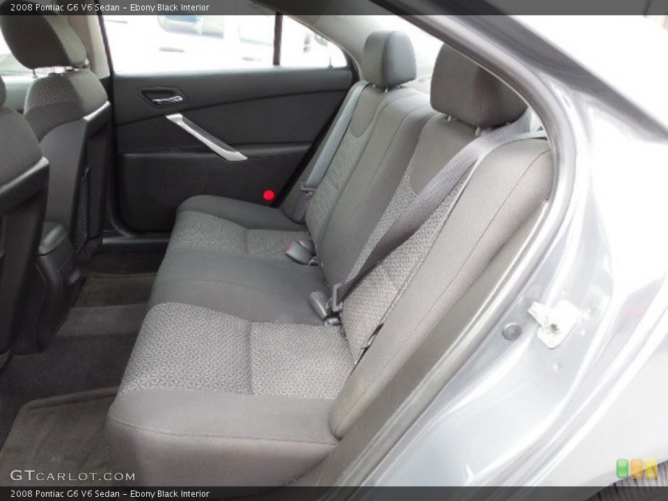 Ebony Black Interior Rear Seat for the 2008 Pontiac G6 V6 Sedan #82157053