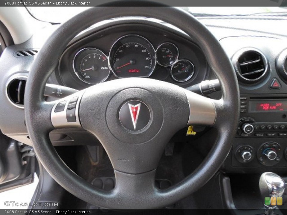 Ebony Black Interior Steering Wheel for the 2008 Pontiac G6 V6 Sedan #82157071