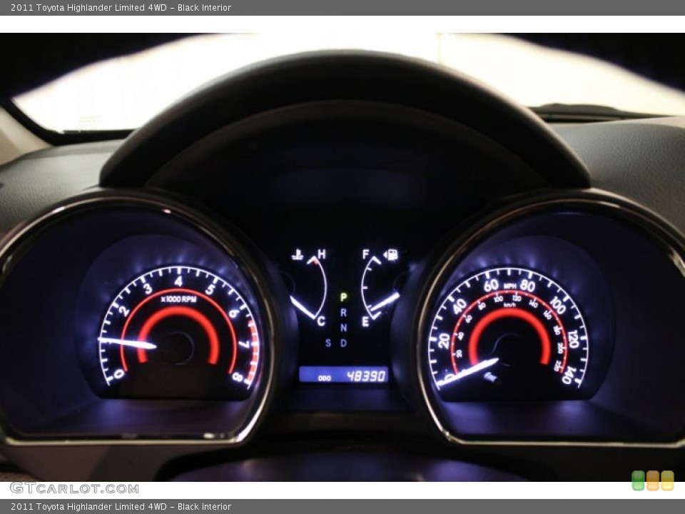 Black Interior Gauges for the 2011 Toyota Highlander Limited 4WD #82157140