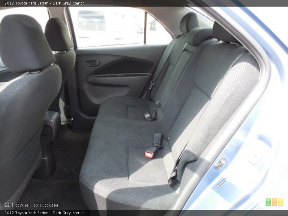 Dark Gray Interior Rear Seat for the 2012 Toyota Yaris Sedan #82158052