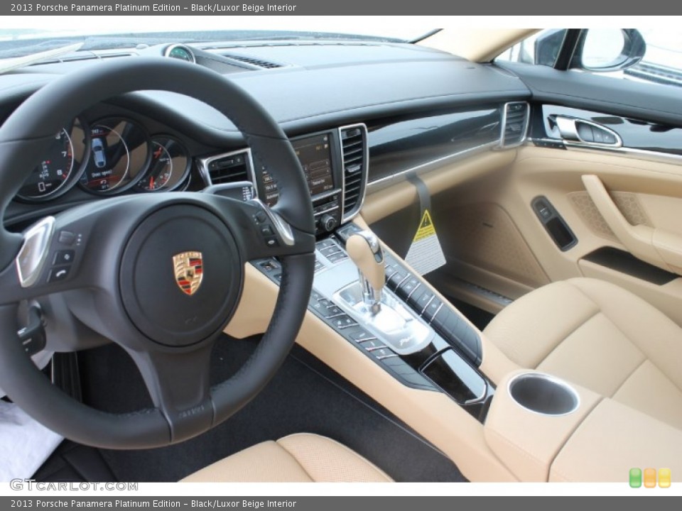 Black/Luxor Beige Interior Dashboard for the 2013 Porsche Panamera Platinum Edition #82164731