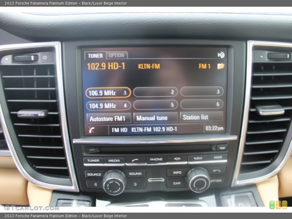 Black/Luxor Beige Interior Audio System for the 2013 Porsche Panamera Platinum Edition #82164941