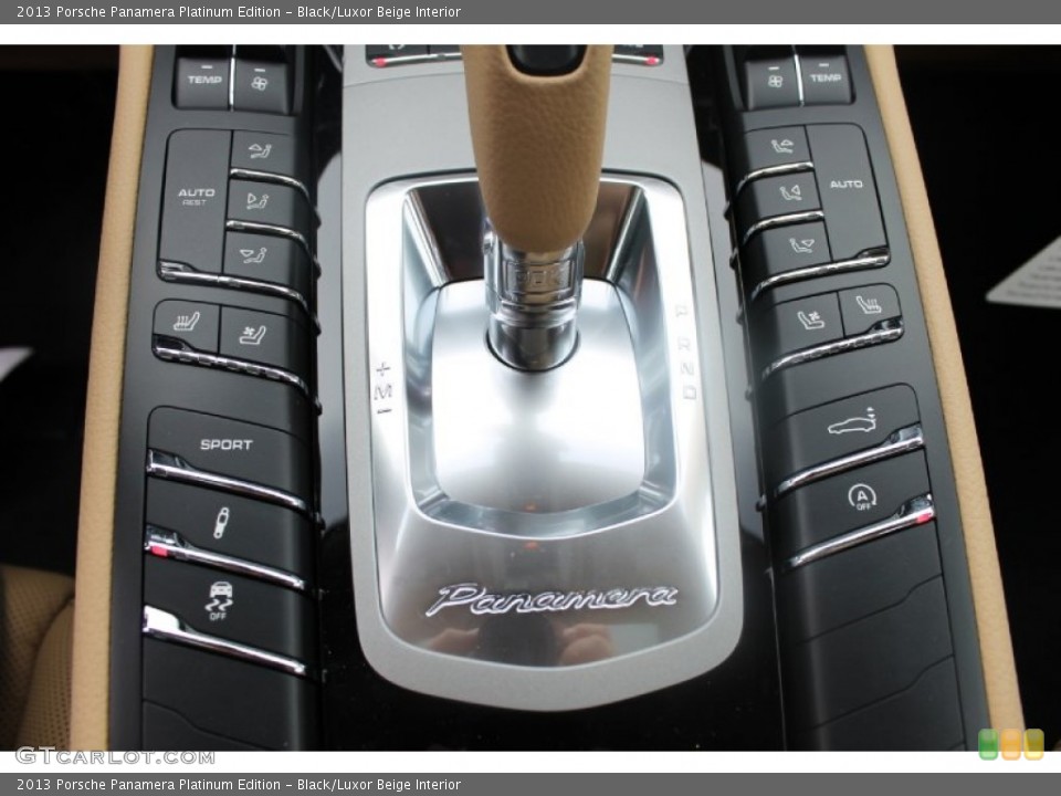 Black/Luxor Beige Interior Controls for the 2013 Porsche Panamera Platinum Edition #82164986