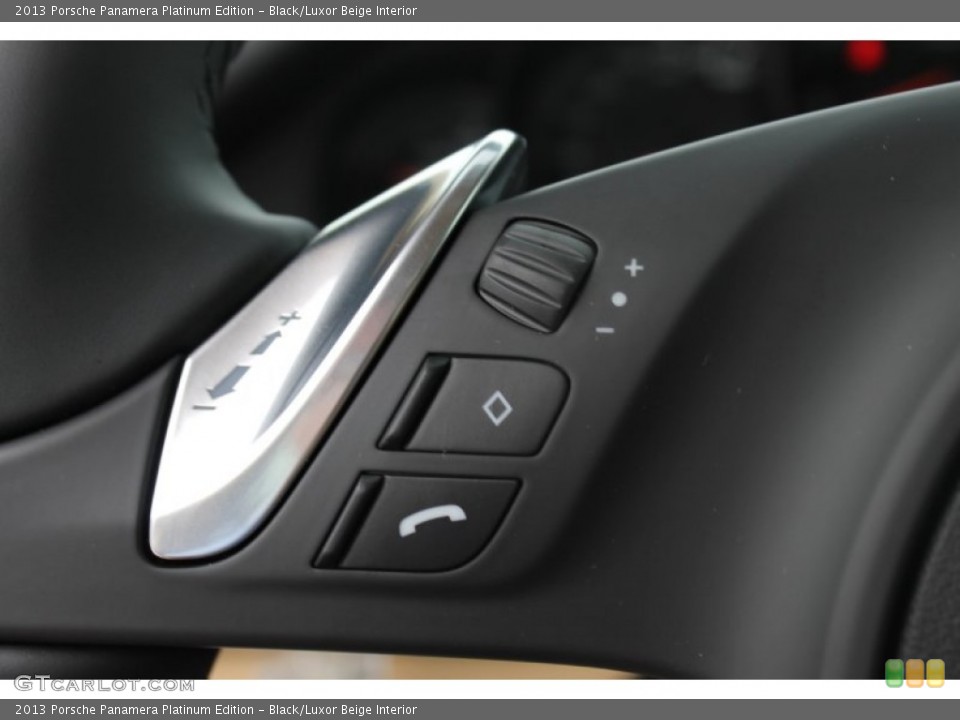 Black/Luxor Beige Interior Controls for the 2013 Porsche Panamera Platinum Edition #82165041