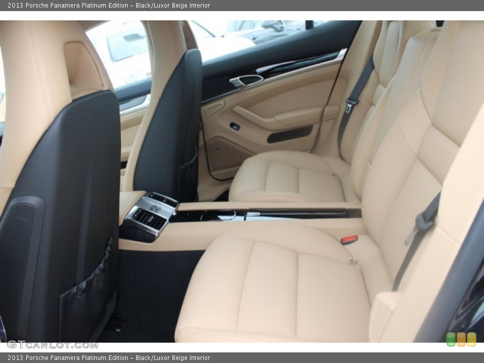 Black/Luxor Beige Interior Rear Seat for the 2013 Porsche Panamera Platinum Edition #82165154