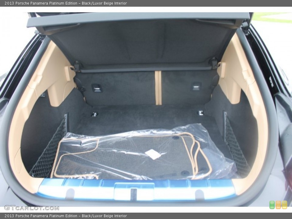 Black/Luxor Beige Interior Trunk for the 2013 Porsche Panamera Platinum Edition #82165175