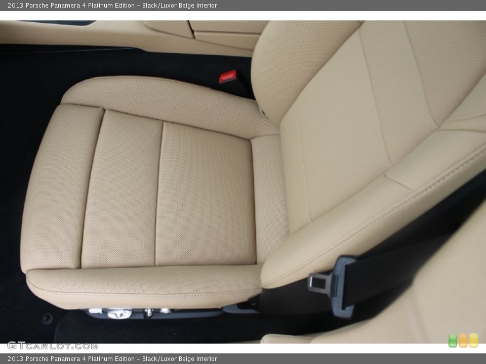 Black/Luxor Beige Interior Front Seat for the 2013 Porsche Panamera 4 Platinum Edition #82165466