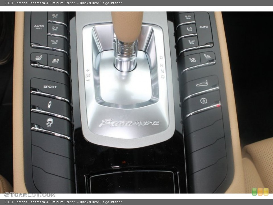 Black/Luxor Beige Interior Controls for the 2013 Porsche Panamera 4 Platinum Edition #82165631