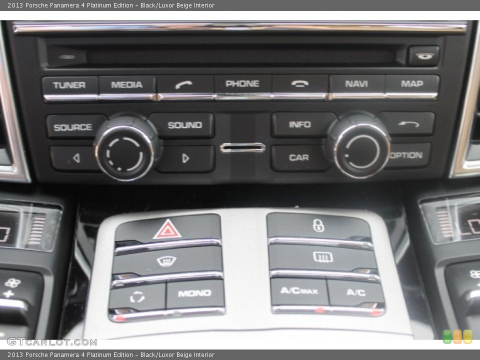 Black/Luxor Beige Interior Controls for the 2013 Porsche Panamera 4 Platinum Edition #82165652