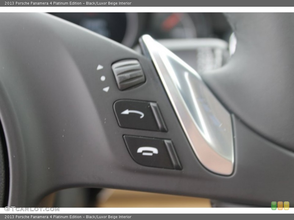 Black/Luxor Beige Interior Controls for the 2013 Porsche Panamera 4 Platinum Edition #82165715