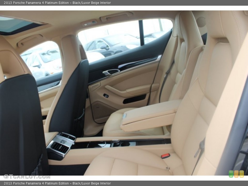 Black/Luxor Beige Interior Rear Seat for the 2013 Porsche Panamera 4 Platinum Edition #82165784