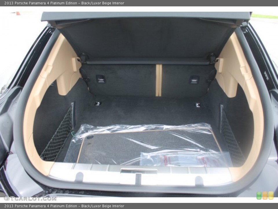 Black/Luxor Beige Interior Trunk for the 2013 Porsche Panamera 4 Platinum Edition #82165807