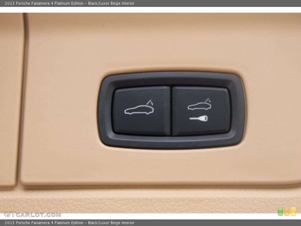 Black/Luxor Beige Interior Controls for the 2013 Porsche Panamera 4 Platinum Edition #82165826