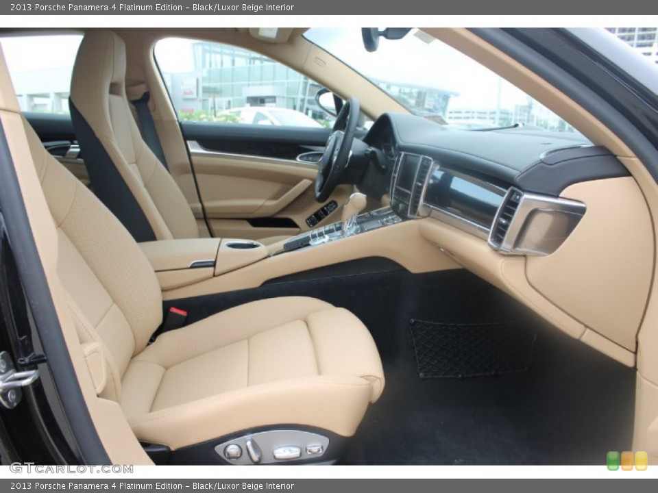 Black/Luxor Beige Interior Photo for the 2013 Porsche Panamera 4 Platinum Edition #82165854