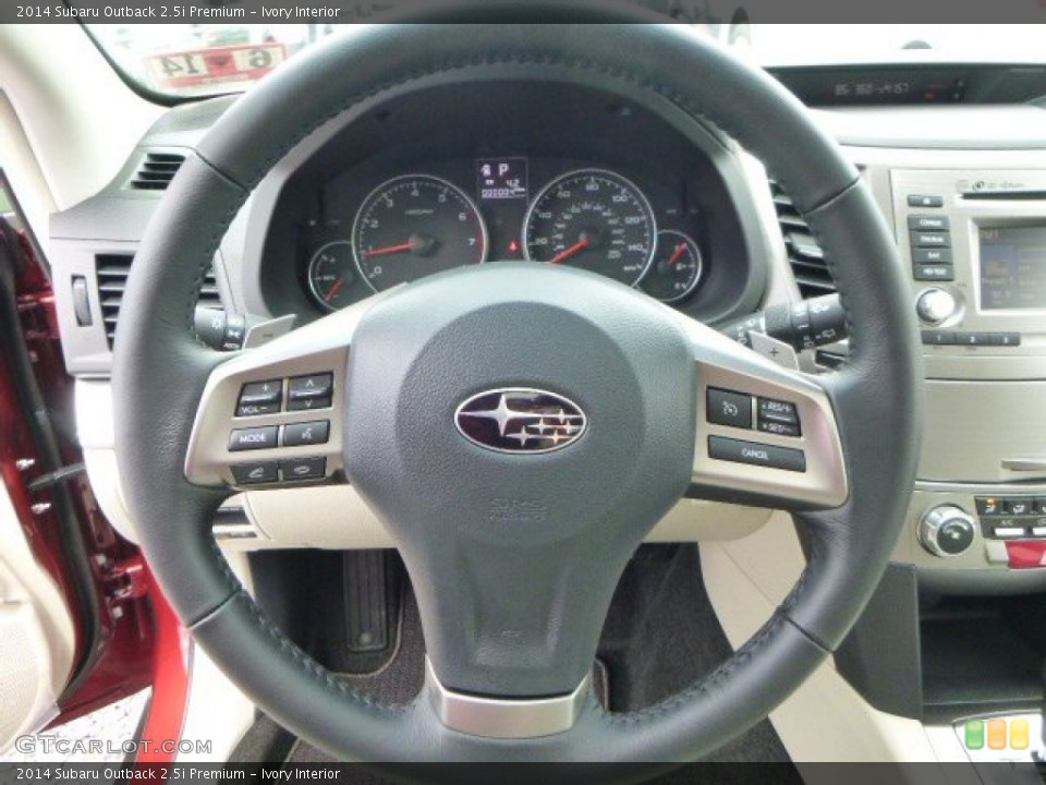Ivory Interior Steering Wheel for the 2014 Subaru Outback 2.5i Premium #82166801