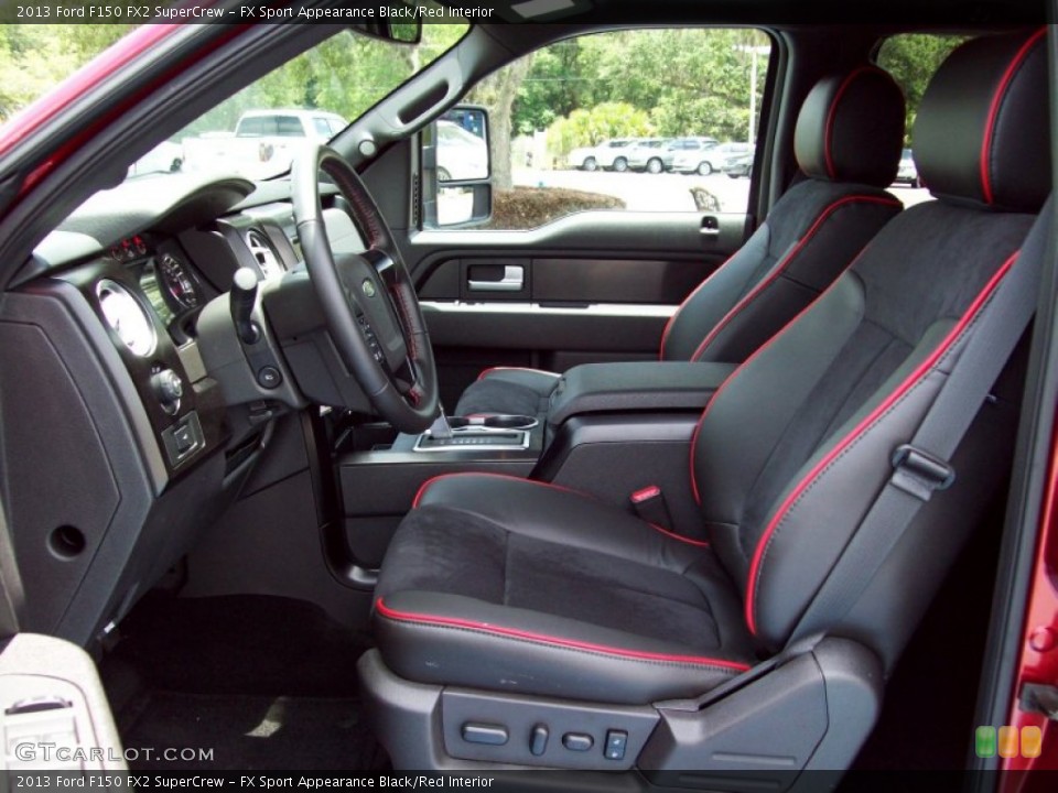 FX Sport Appearance Black/Red Interior Front Seat for the 2013 Ford F150 FX2 SuperCrew #82173185