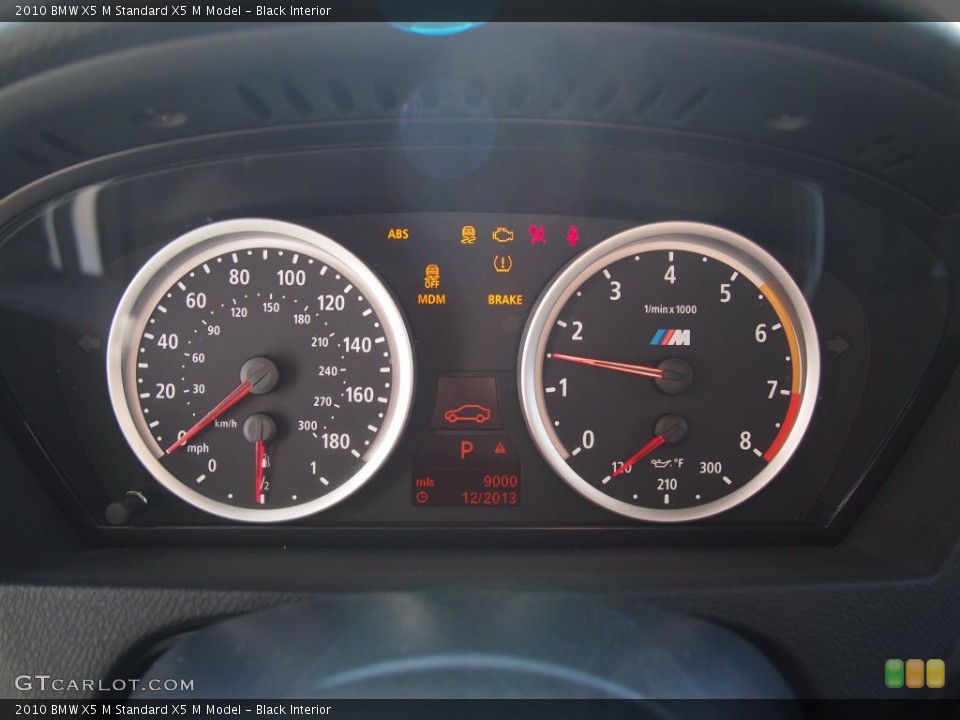Black Interior Gauges for the 2010 BMW X5 M  #82174741