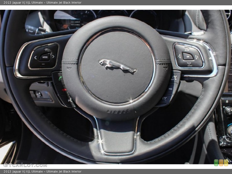 Ultimate Jet Black Interior Steering Wheel for the 2013 Jaguar XJ XJL Ultimate #82175132