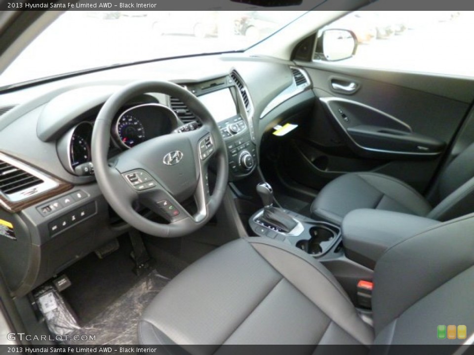 Black Interior Prime Interior for the 2013 Hyundai Santa Fe Limited AWD #82182357