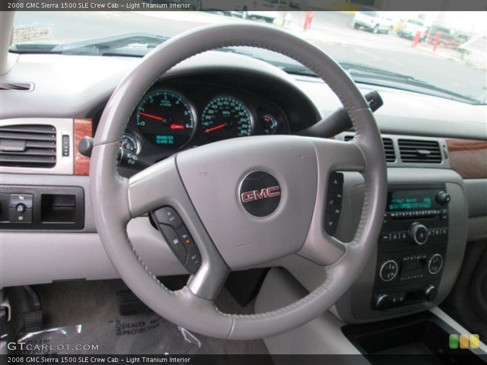 Light Titanium Interior Steering Wheel for the 2008 GMC Sierra 1500 SLE Crew Cab #82183946