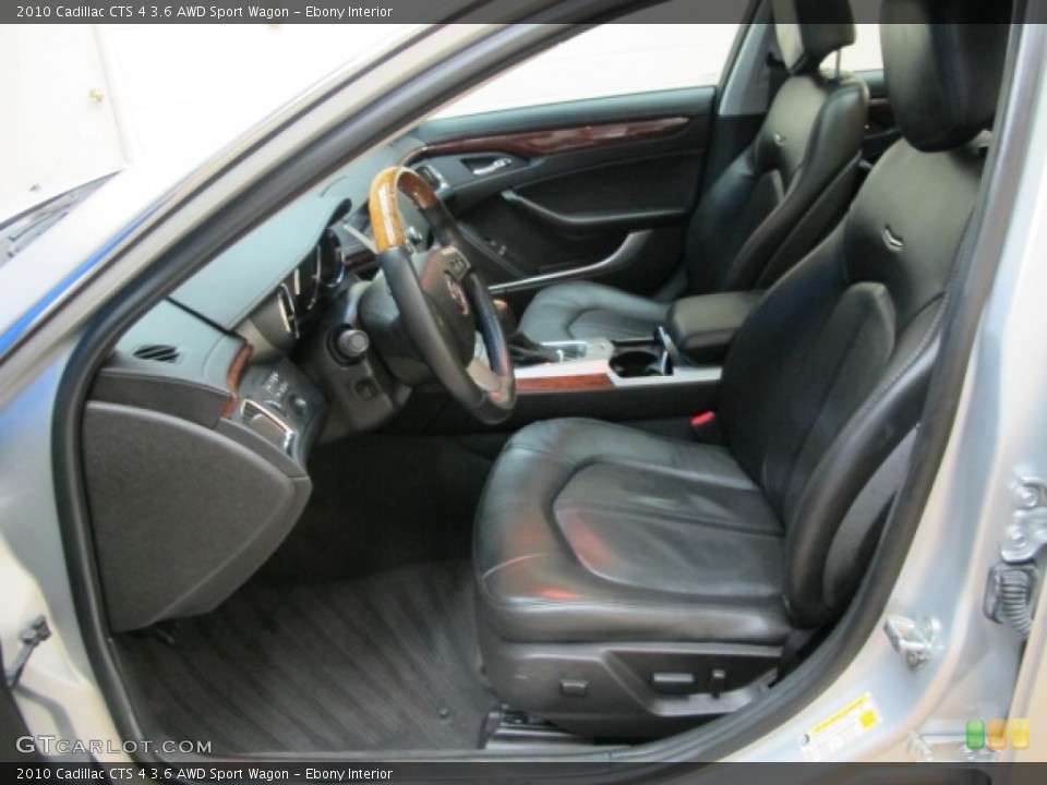 Ebony Interior Front Seat for the 2010 Cadillac CTS 4 3.6 AWD Sport Wagon #82184167
