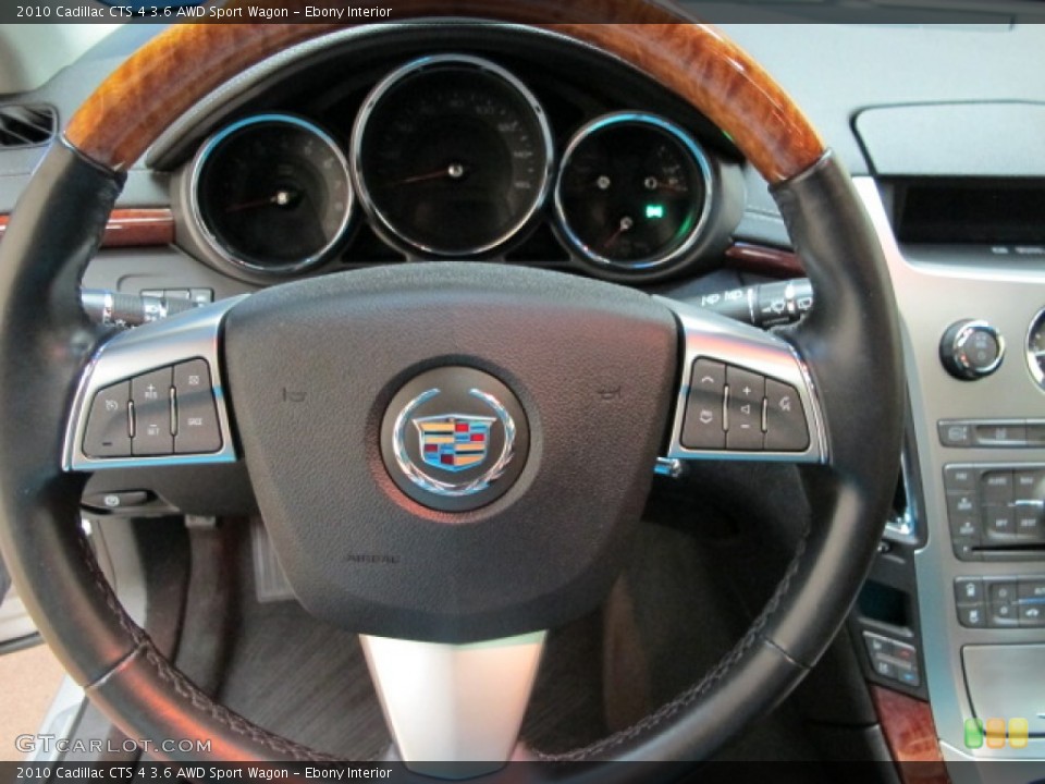 Ebony Interior Steering Wheel for the 2010 Cadillac CTS 4 3.6 AWD Sport Wagon #82184693