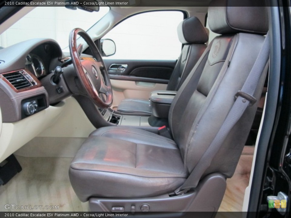 Cocoa/Light Linen Interior Front Seat for the 2010 Cadillac Escalade ESV Platinum AWD #82185254