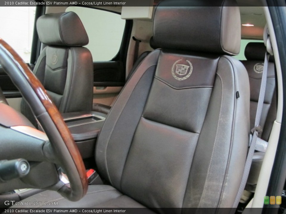 Cocoa/Light Linen Interior Front Seat for the 2010 Cadillac Escalade ESV Platinum AWD #82185284