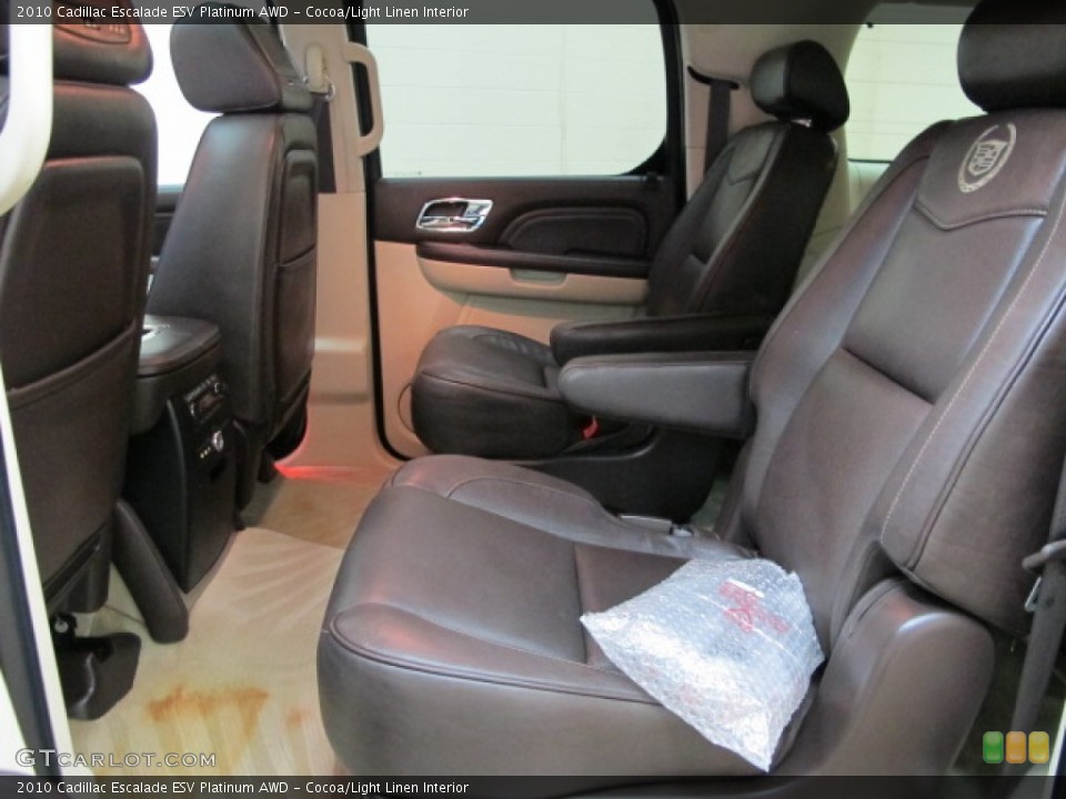 Cocoa/Light Linen Interior Rear Seat for the 2010 Cadillac Escalade ESV Platinum AWD #82185307