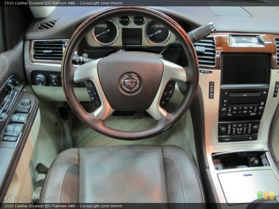 Cocoa/Light Linen Interior Dashboard for the 2010 Cadillac Escalade ESV Platinum AWD #82185444