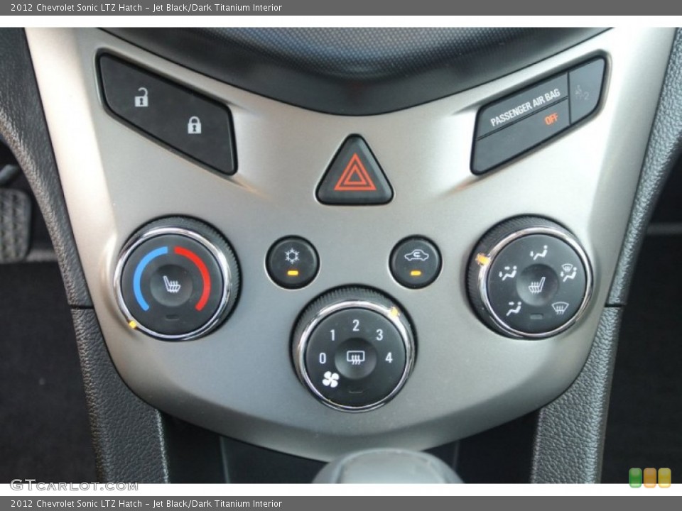 Jet Black/Dark Titanium Interior Controls for the 2012 Chevrolet Sonic LTZ Hatch #82202958