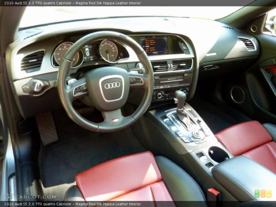 Magma Red Silk Nappa Leather Interior Prime Interior for the 2010 Audi S5 3.0 TFSI quattro Cabriolet #82206432