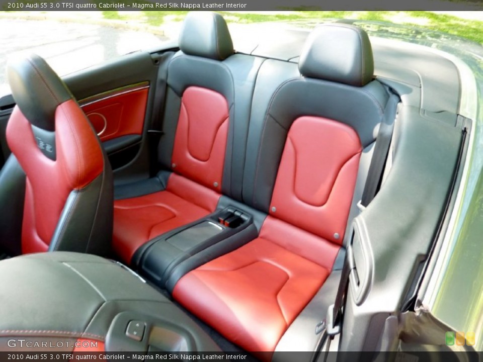 Magma Red Silk Nappa Leather Interior Rear Seat for the 2010 Audi S5 3.0 TFSI quattro Cabriolet #82206462