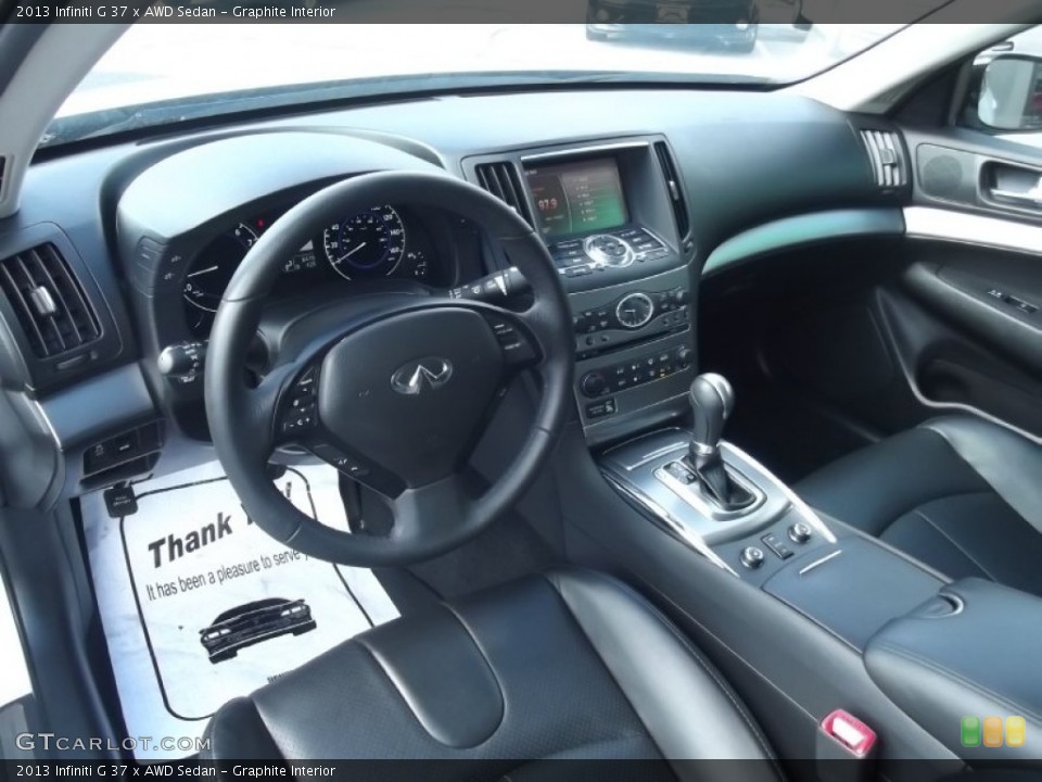 Graphite Interior Prime Interior for the 2013 Infiniti G 37 x AWD Sedan #82207410