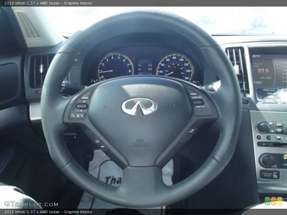 Graphite Interior Steering Wheel for the 2013 Infiniti G 37 x AWD Sedan #82207605