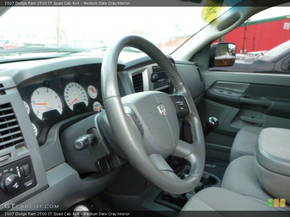 Medium Slate Gray Interior Steering Wheel for the 2007 Dodge Ram 2500 ST Quad Cab 4x4 #82208500