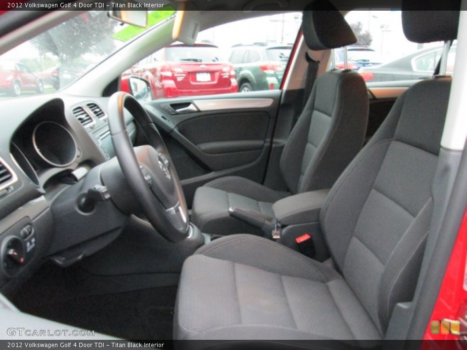 Titan Black Interior Front Seat for the 2012 Volkswagen Golf 4 Door TDI #82216690