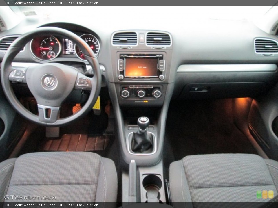 Titan Black Interior Dashboard for the 2012 Volkswagen Golf 4 Door TDI #82216870