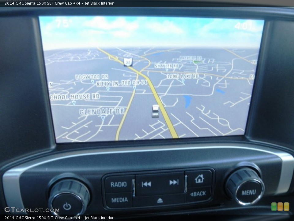Jet Black Interior Navigation for the 2014 GMC Sierra 1500 SLT Crew Cab 4x4 #82217097