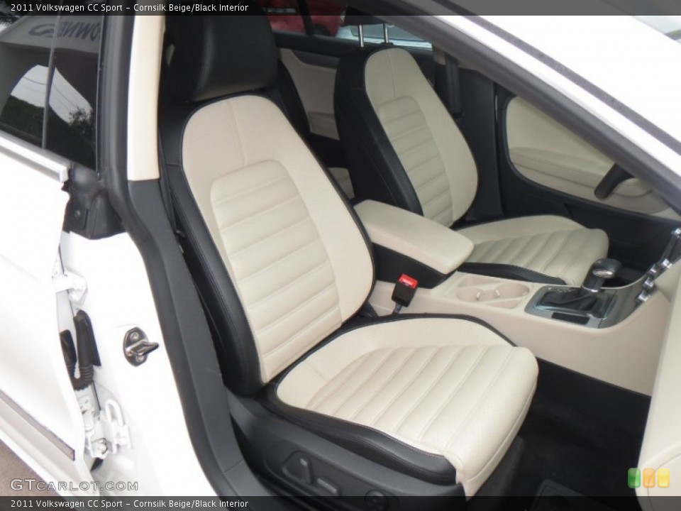 Cornsilk Beige/Black Interior Front Seat for the 2011 Volkswagen CC Sport #82217766