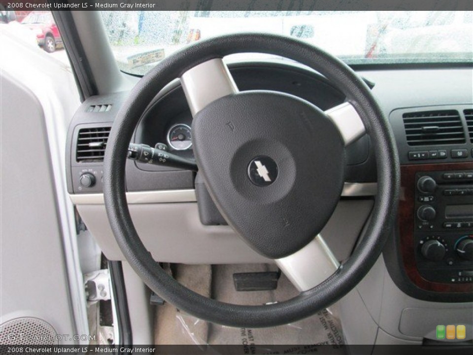 Medium Gray Interior Steering Wheel for the 2008 Chevrolet Uplander LS #82217994