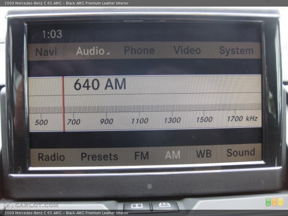 Black AMG Premium Leather Interior Audio System for the 2009 Mercedes-Benz C 63 AMG #82221882