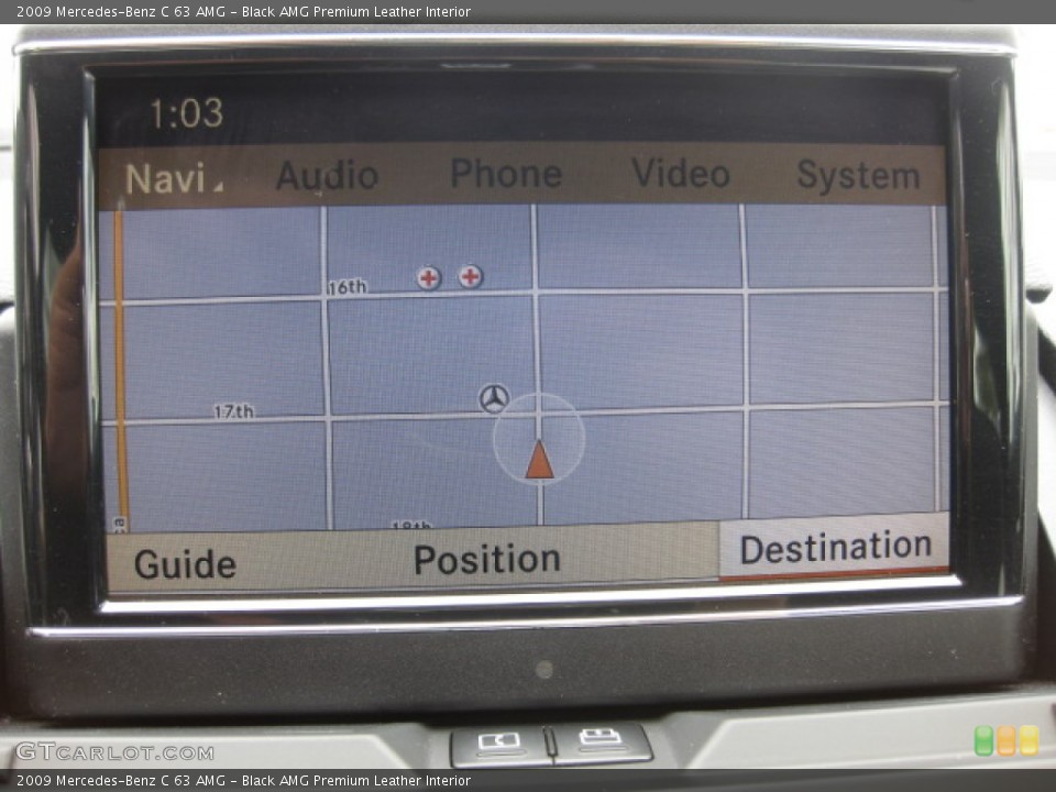 Black AMG Premium Leather Interior Navigation for the 2009 Mercedes-Benz C 63 AMG #82221899