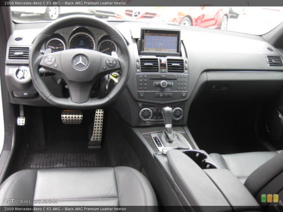 Black AMG Premium Leather Interior Dashboard for the 2009 Mercedes-Benz C 63 AMG #82221989